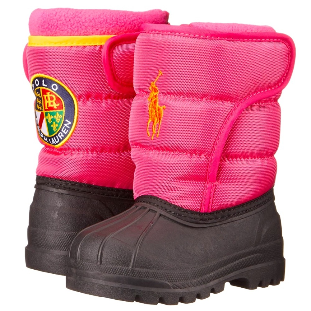 NWT Polo Ralph Lauren Girls Snow Boots • Size 1 - Picture 1 of 16